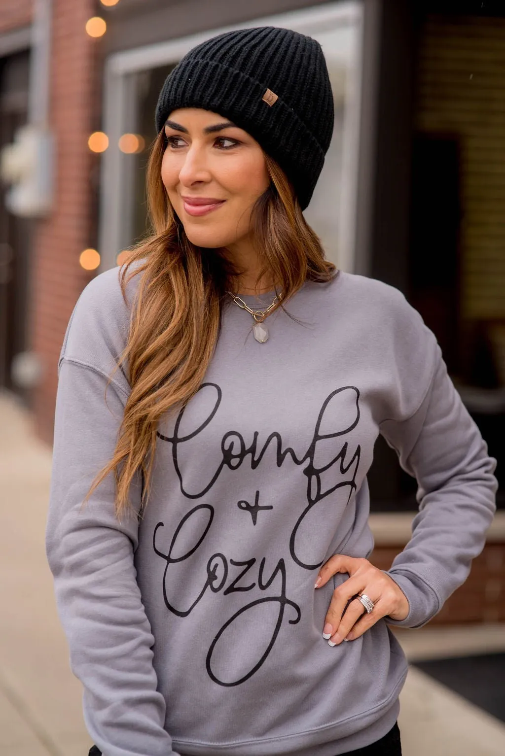 Comfy & Cozy Graphic Crewneck