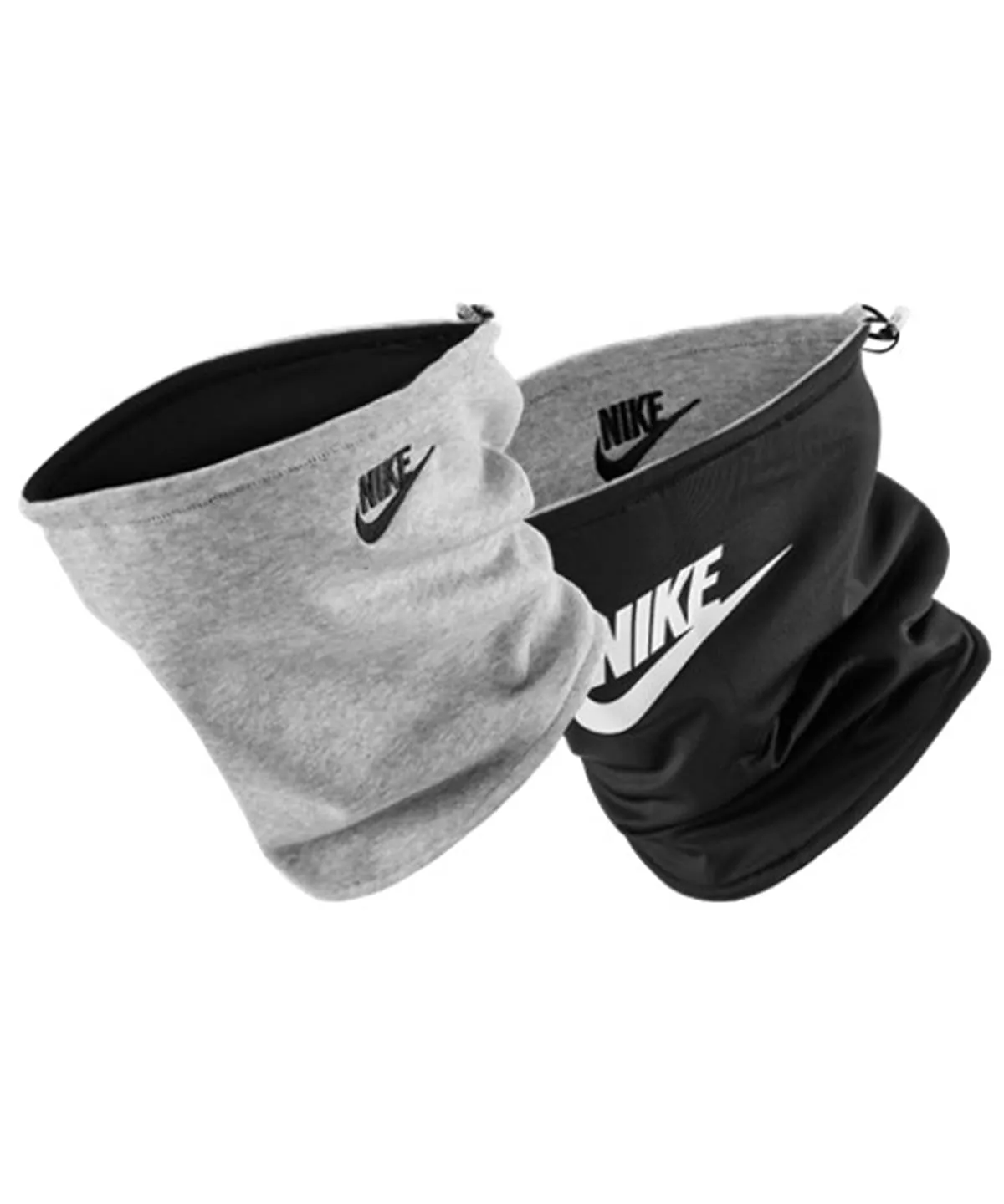 Dark Grey Heather/Black/White - Nike neckwarmer reversible club fleece