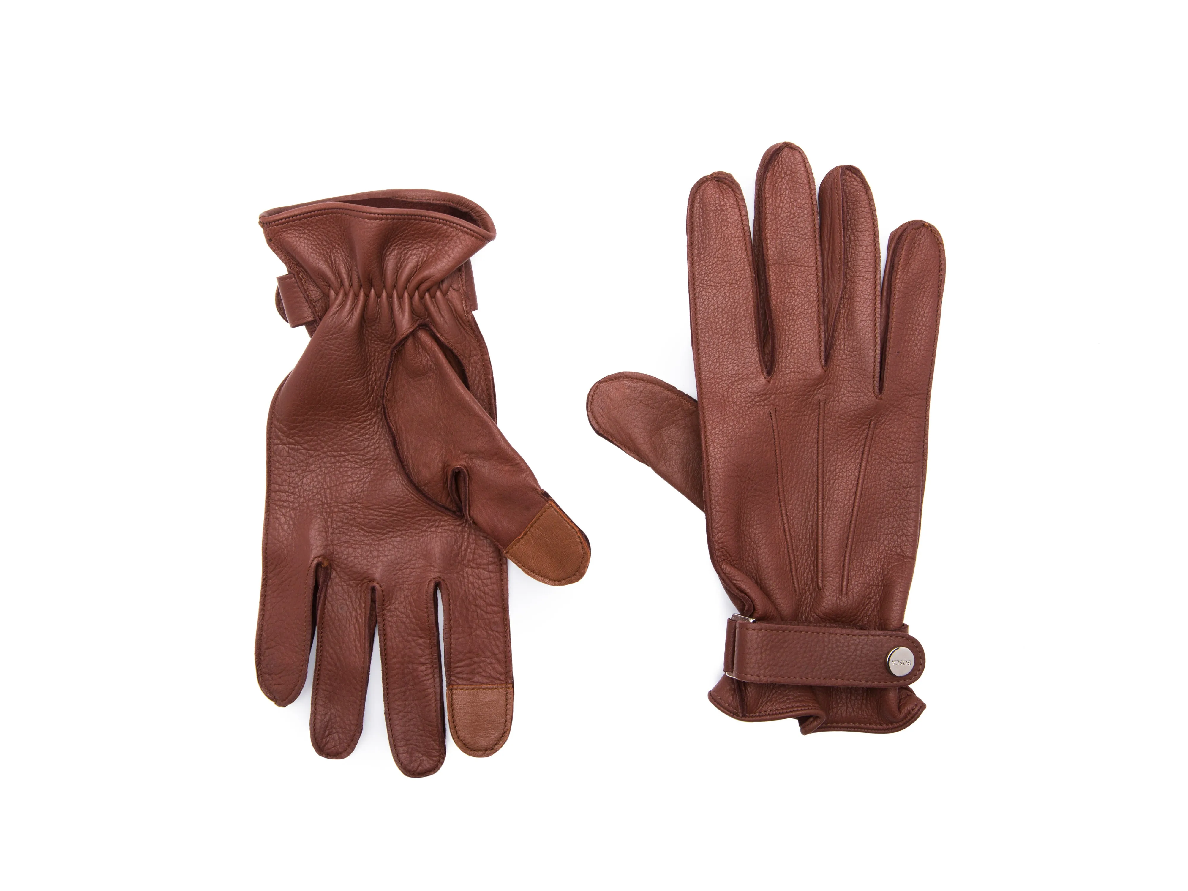 Deerskin Glove w/ Button Strap