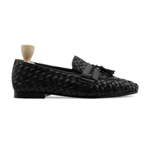 Delicacy - Men's Black Hand Woven Calf Leather Loafer