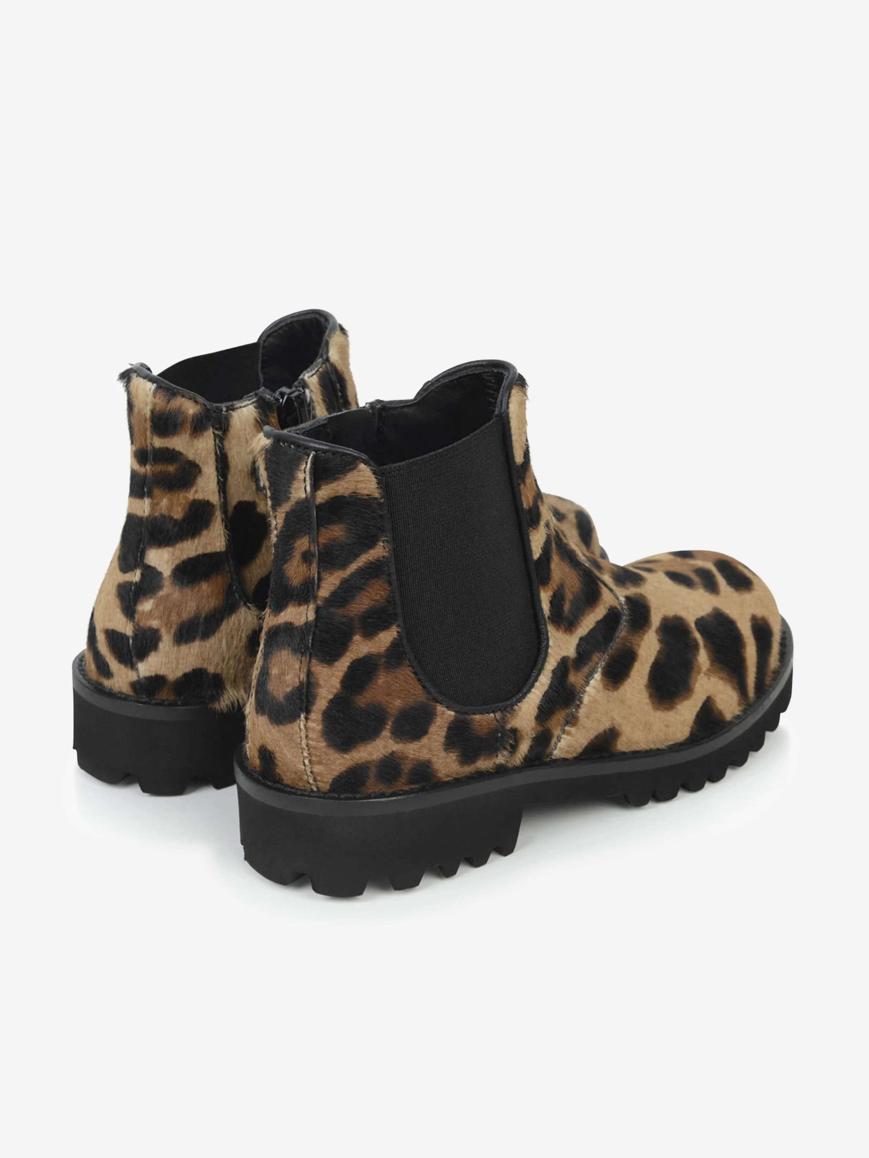 Dolce & Gabbana Girls Leopard Boots