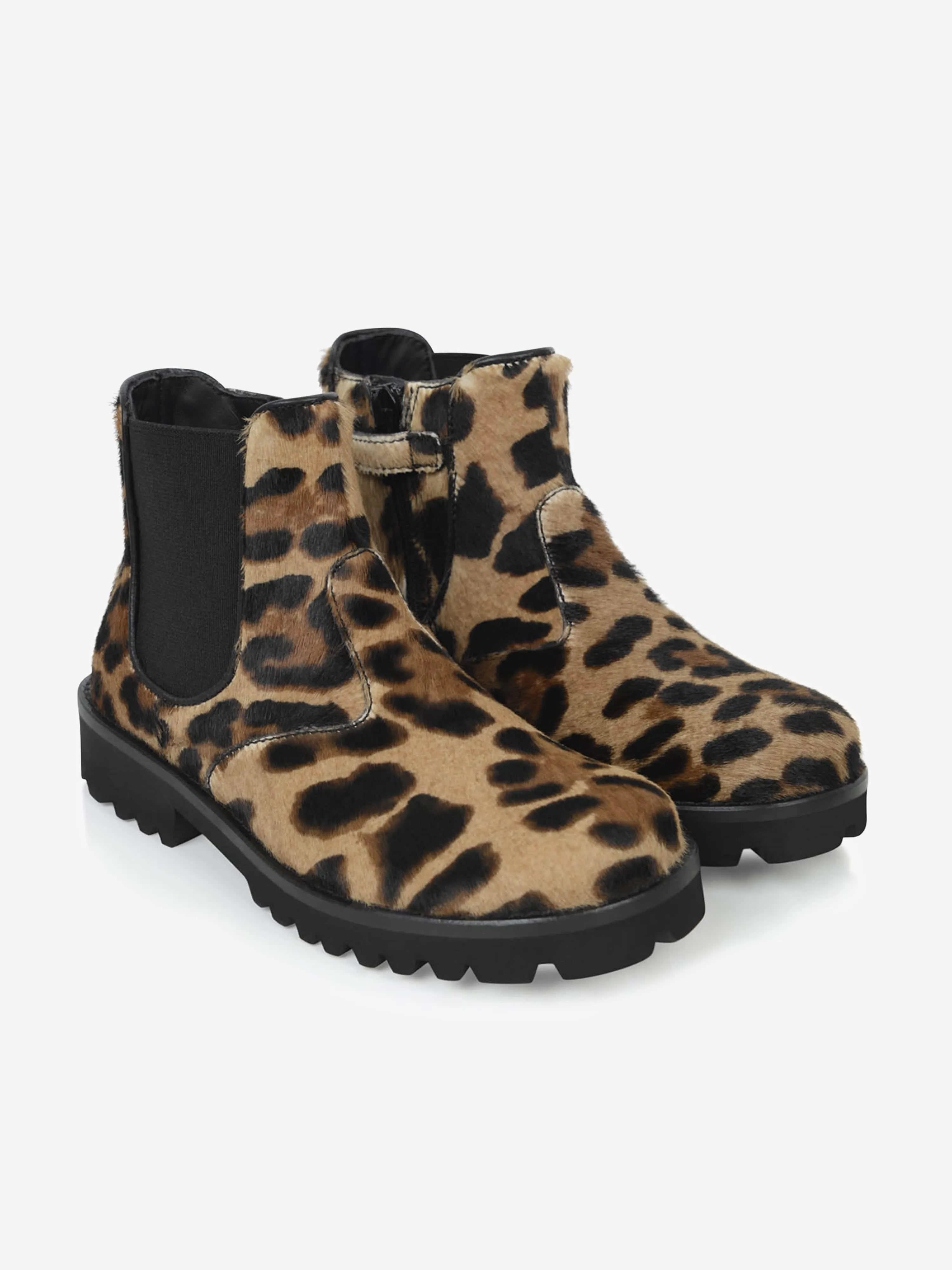 Dolce & Gabbana Girls Leopard Boots