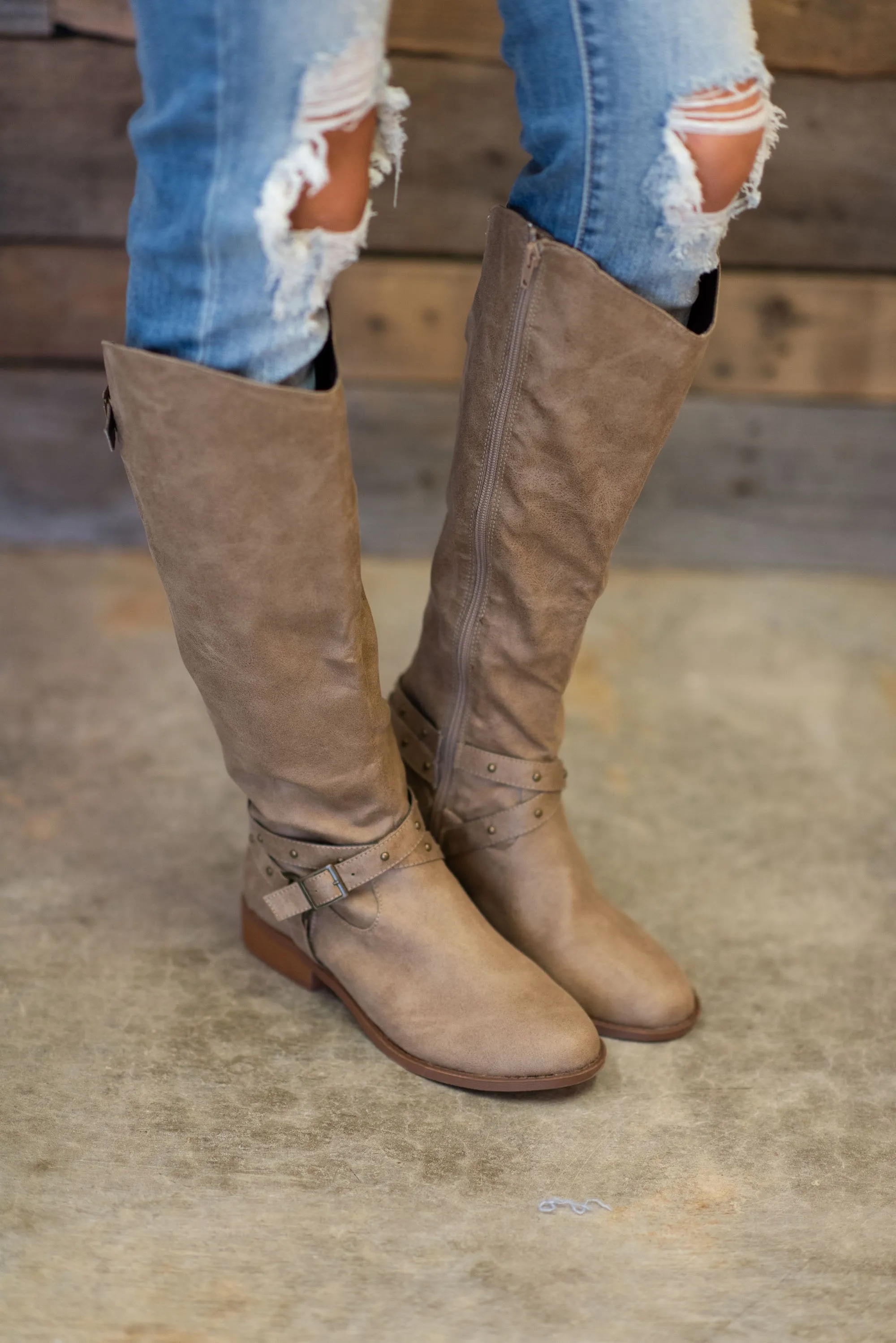 Get A Move On Boots, Taupe