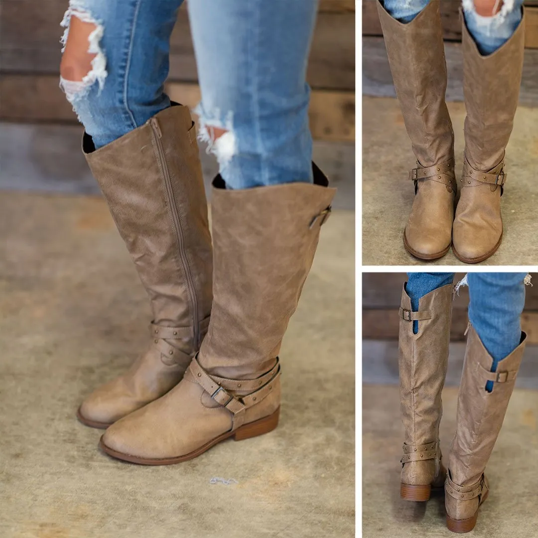 Get A Move On Boots, Taupe