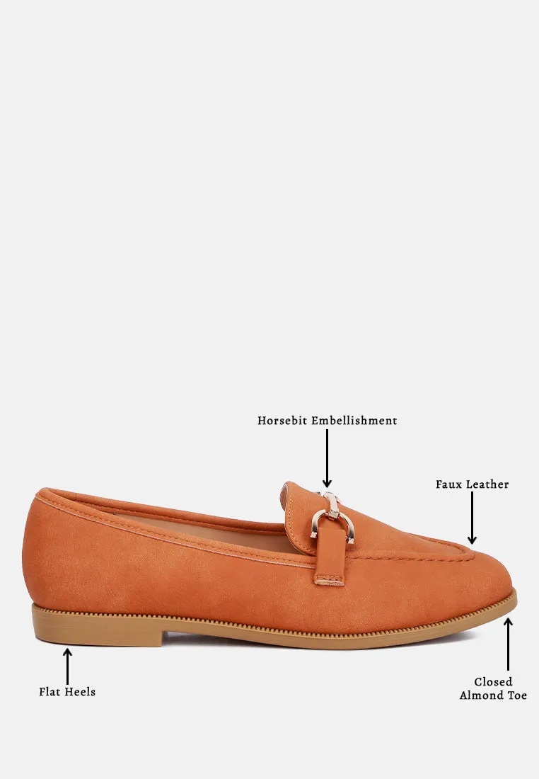 Jagger Horsebit Detail Flat Loafers