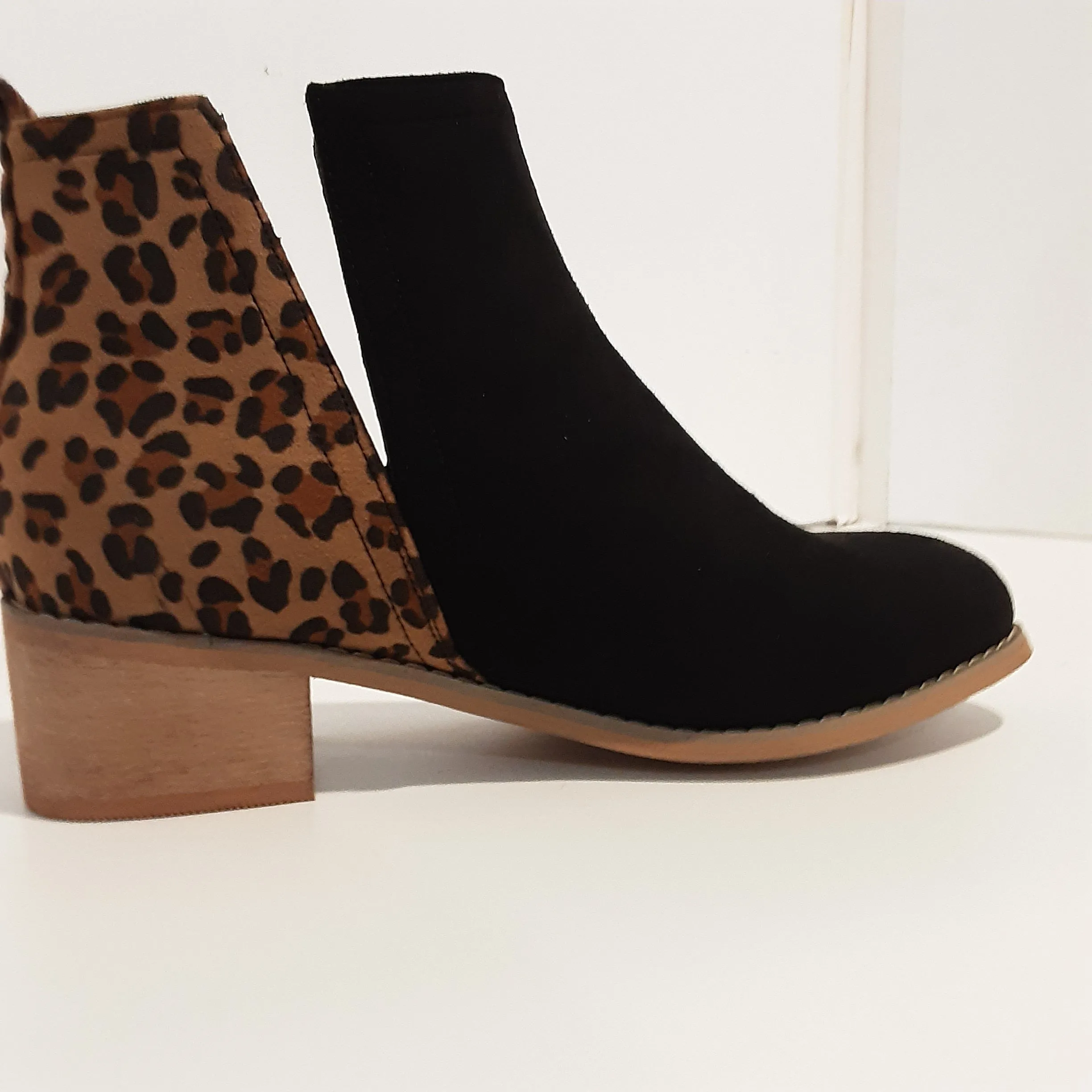 Leopard Print Split Bootie | Boutique by Corkys Sheild - Last Pair