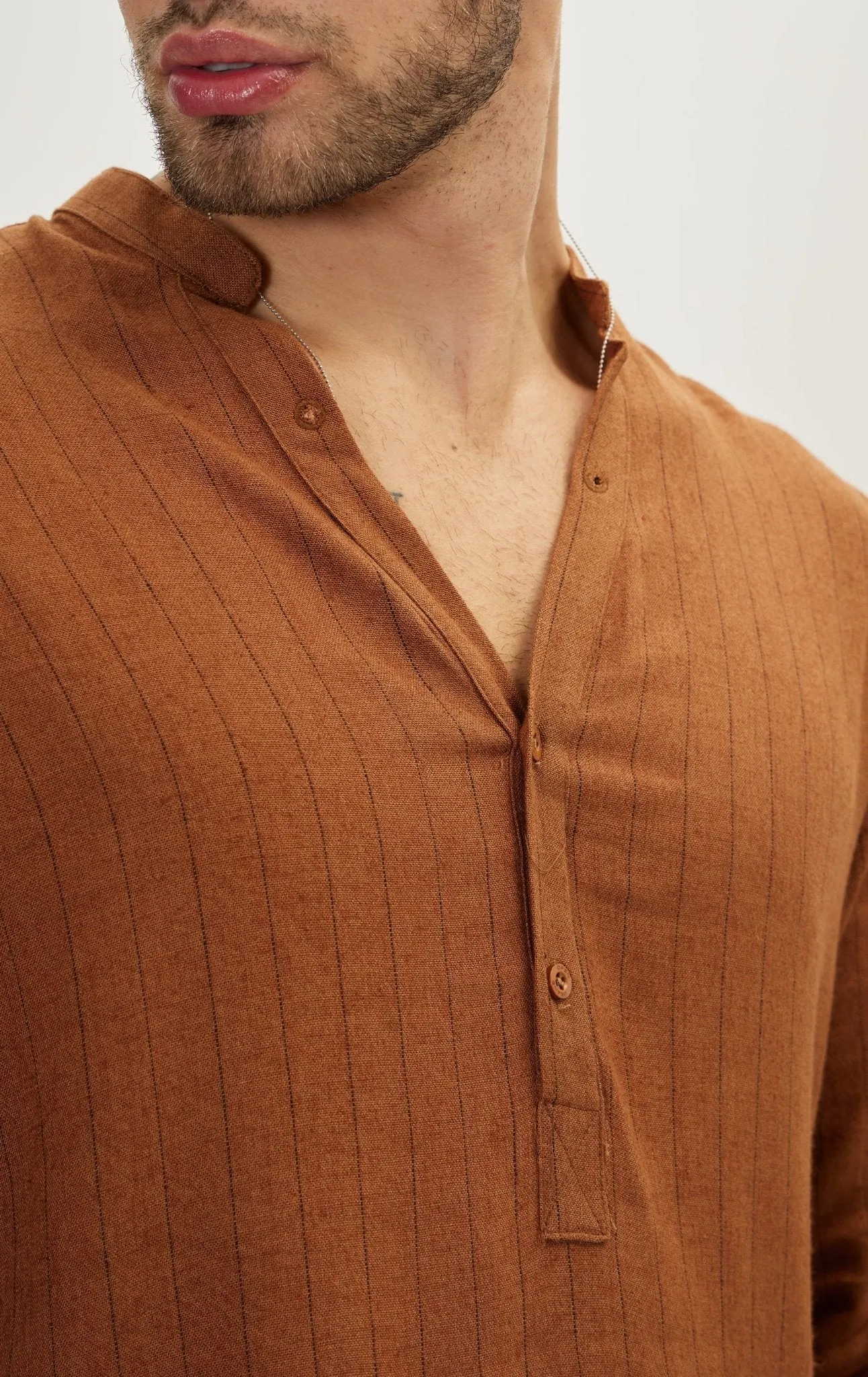 Linen Shirt - Brown