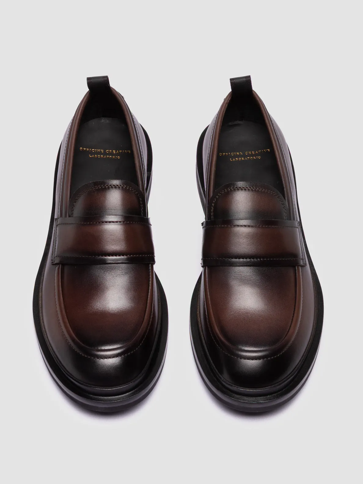 MAJOR 003 - Brown Leather Penny Loafers