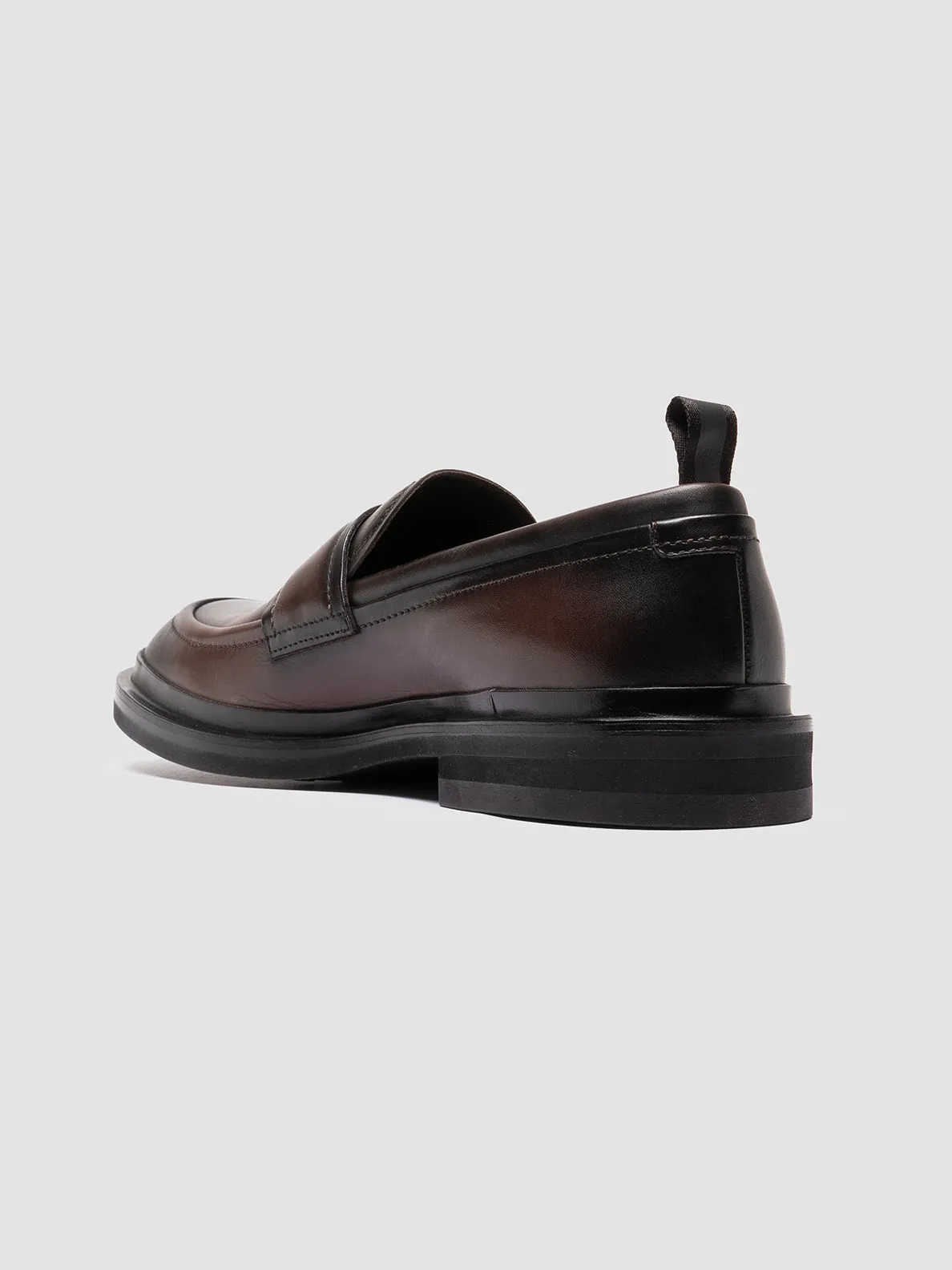 MAJOR 003 - Brown Leather Penny Loafers