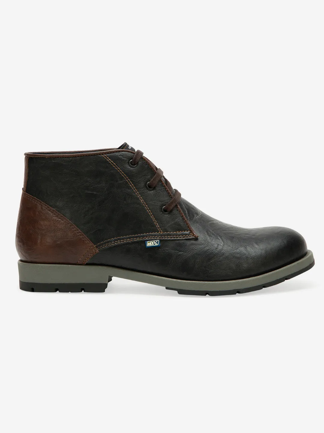 Men's Charcoal Black Round Toe Boot (IX1020)