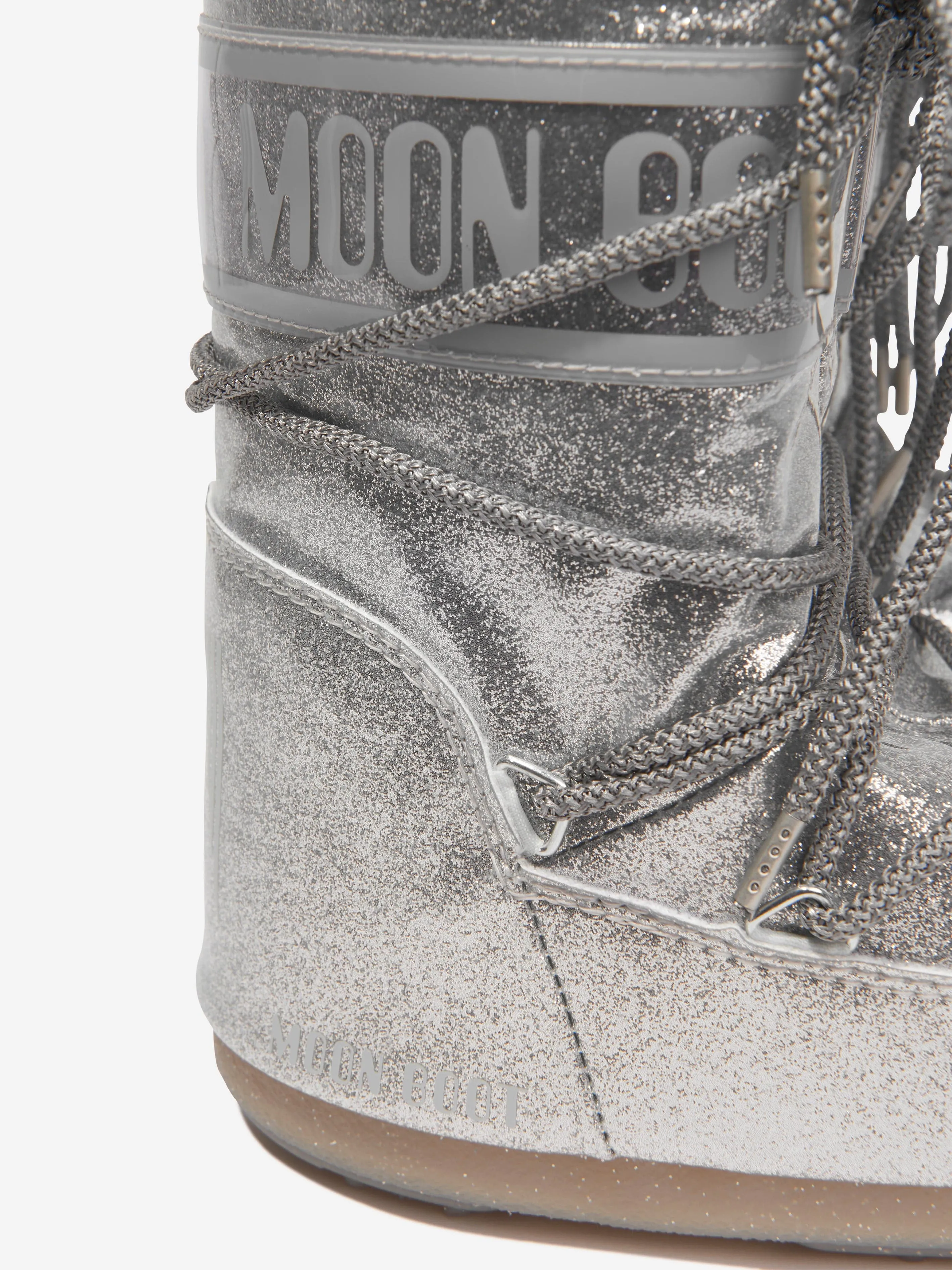 Moon Boot Kids Icon Glitter Snow Boots in Silver