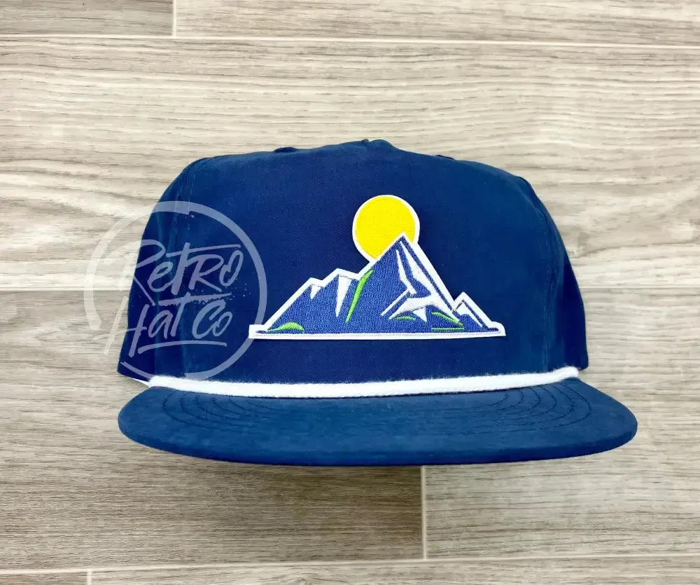 Mountain Patch on Retro Poly Rope Hat