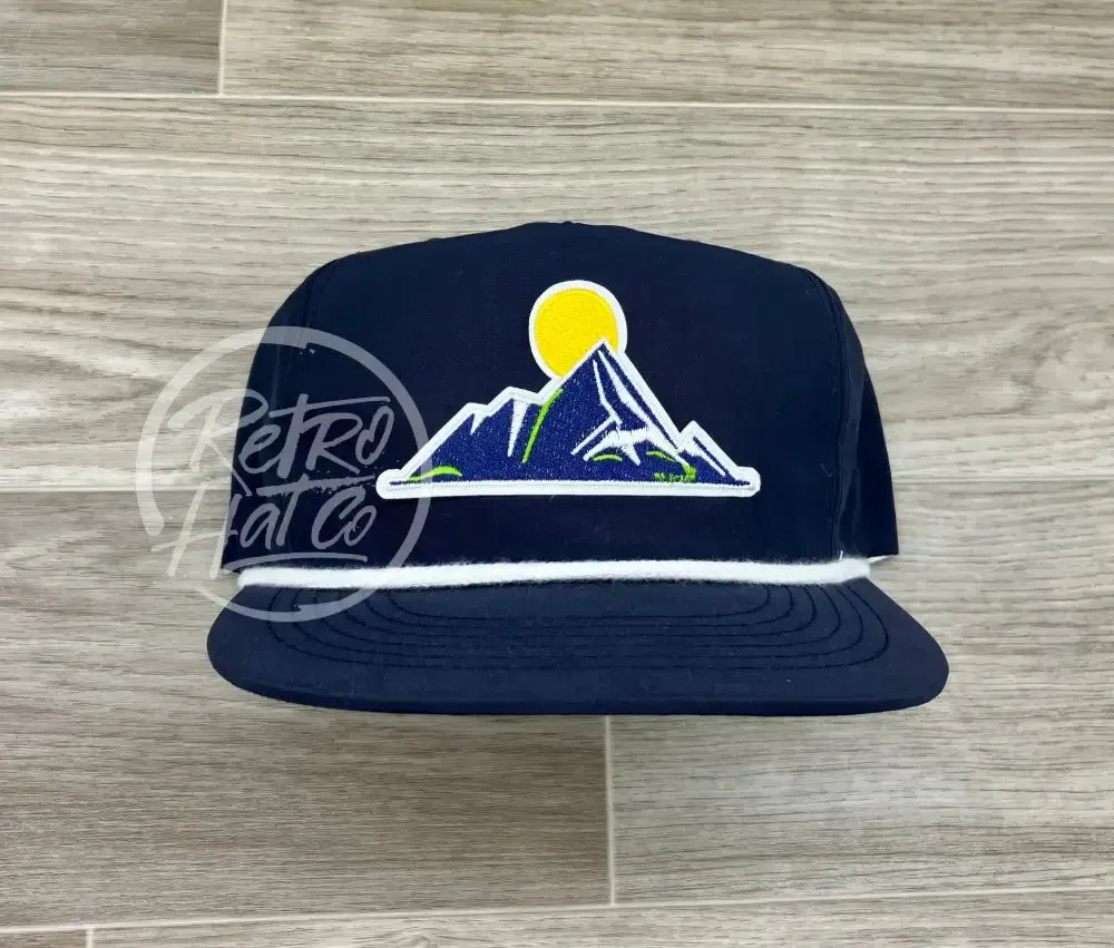 Mountain Patch on Retro Poly Rope Hat