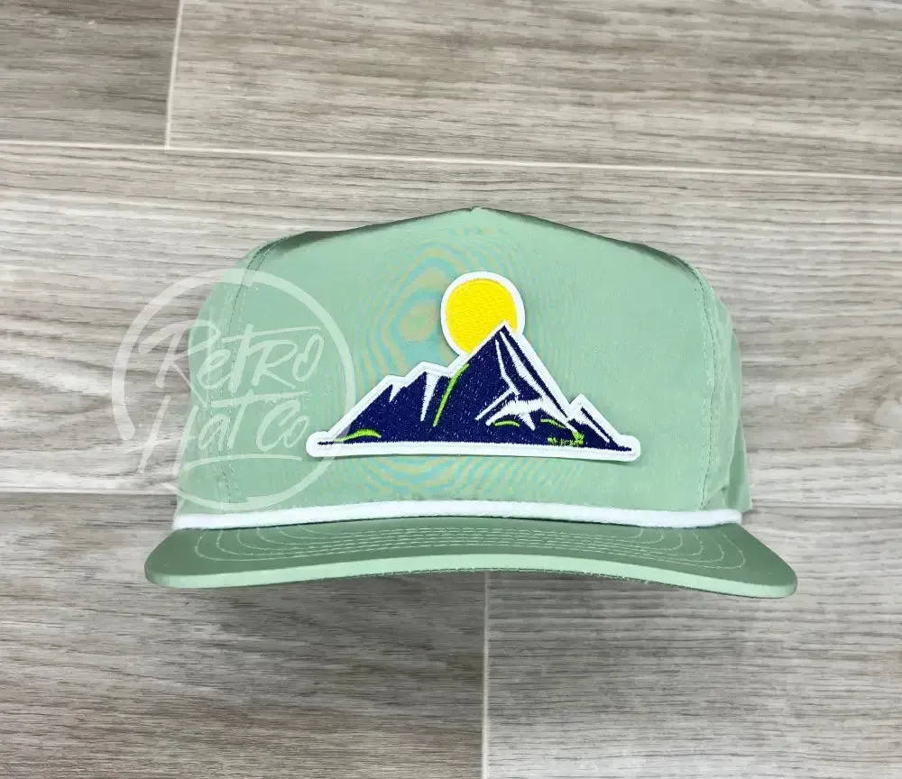 Mountain Patch on Retro Poly Rope Hat