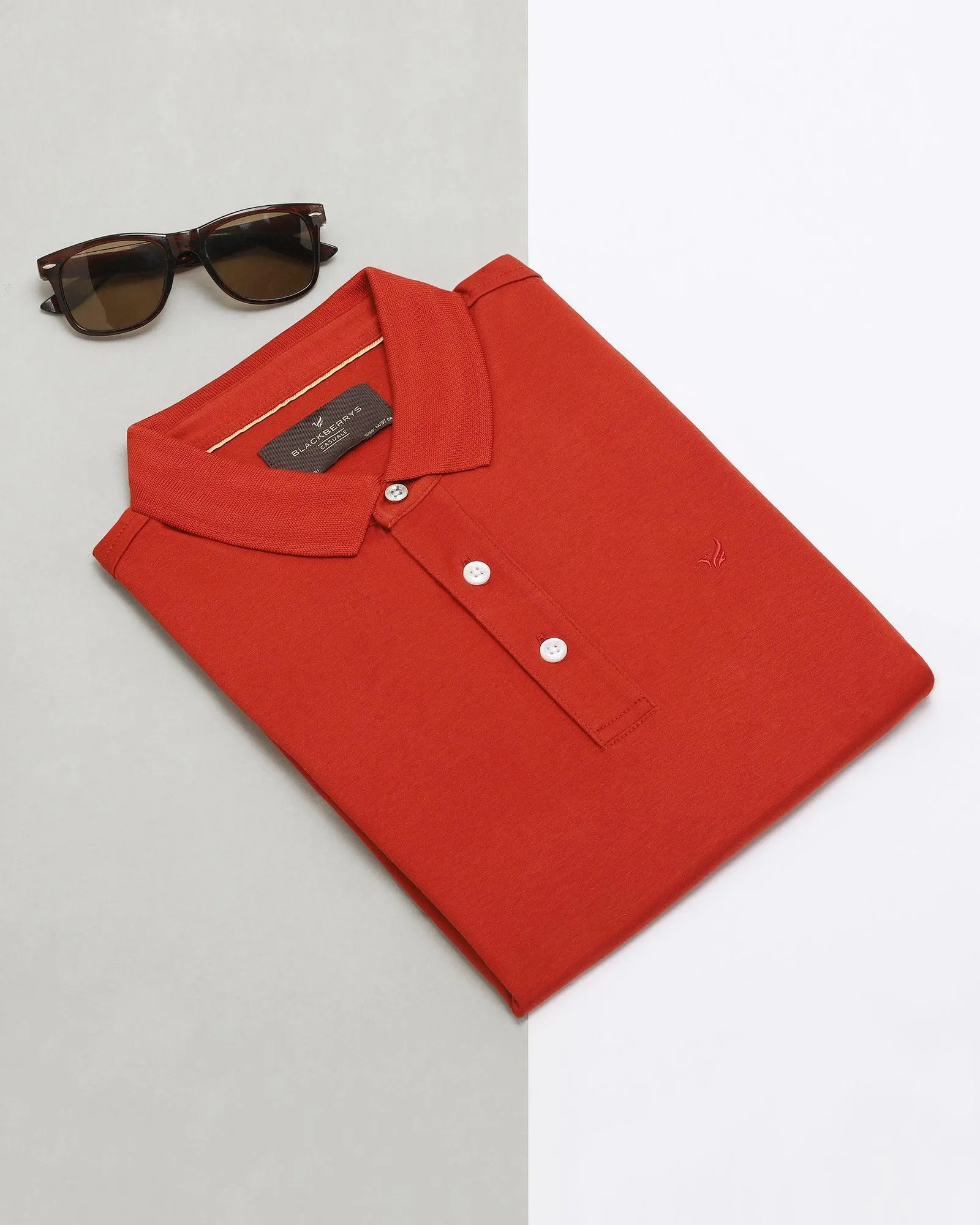 Polo Rust Solid T-Shirt - Giza