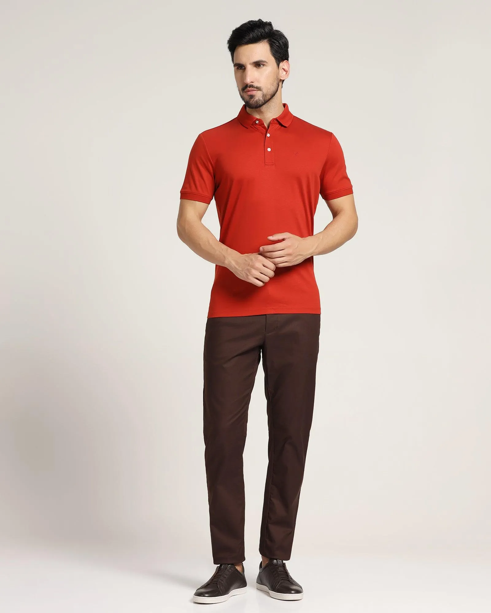 Polo Rust Solid T-Shirt - Giza