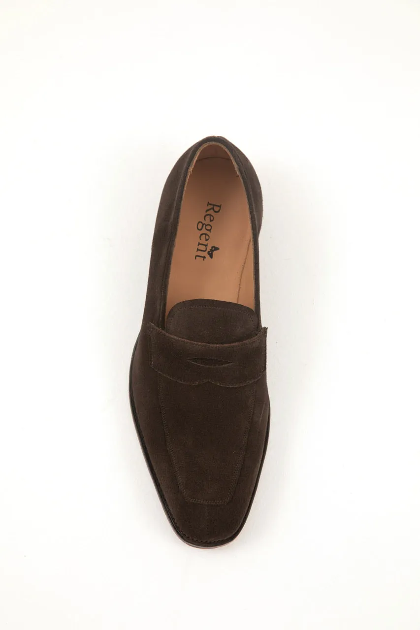 Regent - 'Henry George' Split-Toe Penny Loafer - Plough Suede