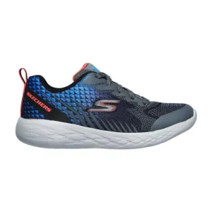 Skechers Go Run 600 Kids Shoes Black Charcoal Blue 97857L-BCBL