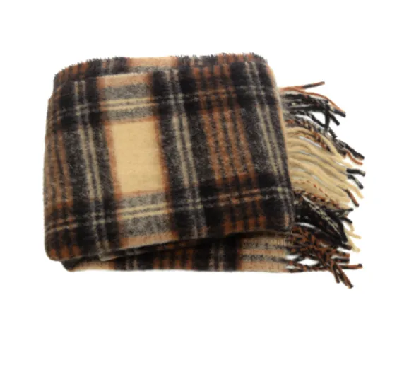 Tartan Plaid Fringe Scarf