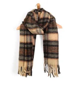 Tartan Plaid Fringe Scarf