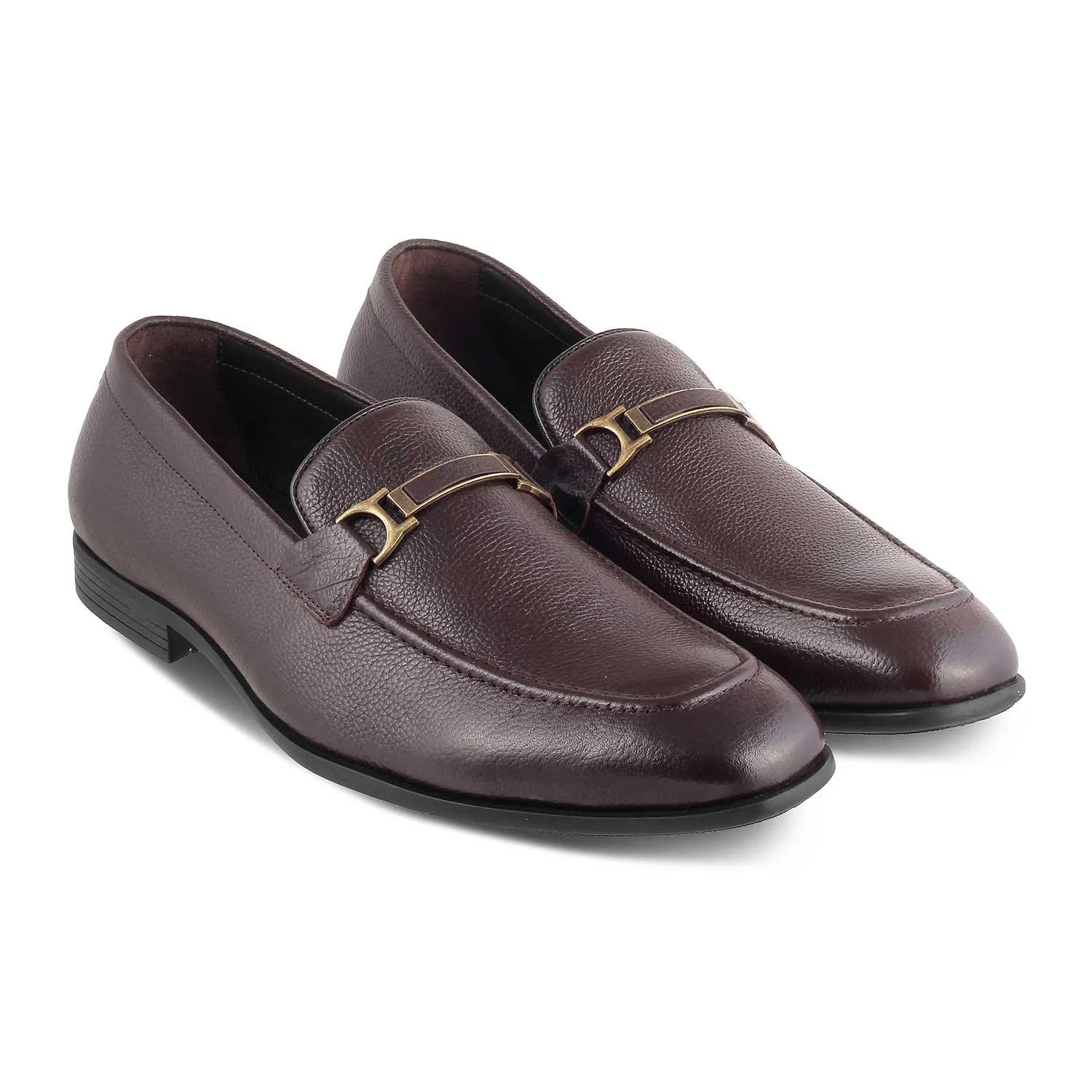 The Leven Brown Men's Leather Loafers Tresmode